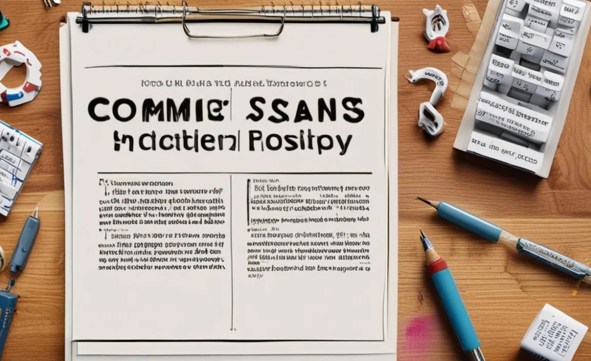 Comic Sans Font Character Map: