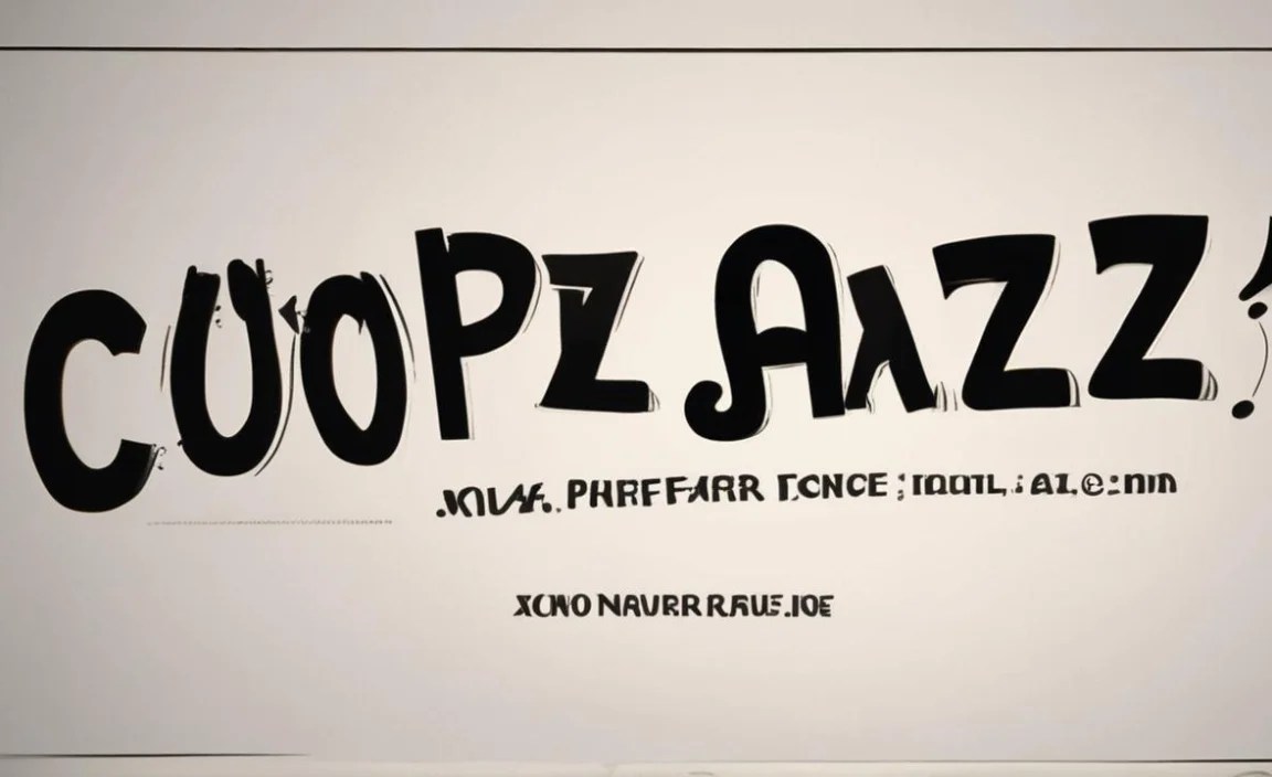 Cool Jazz Font Character Map: