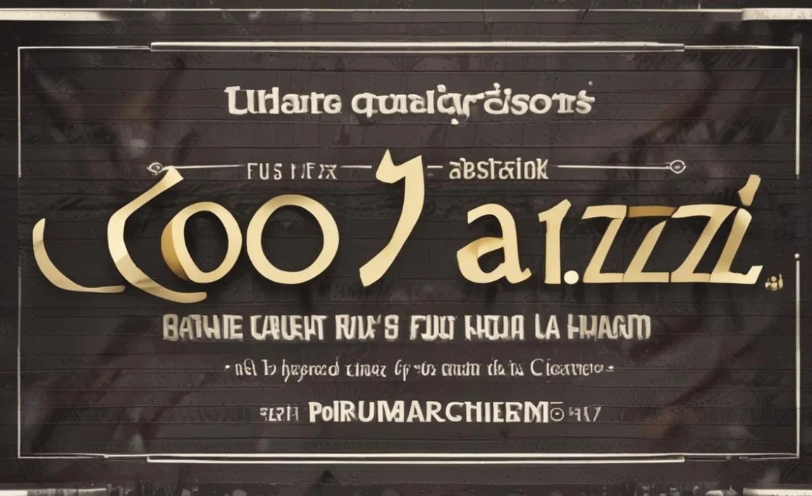 Cool Jazz Font Info Table: