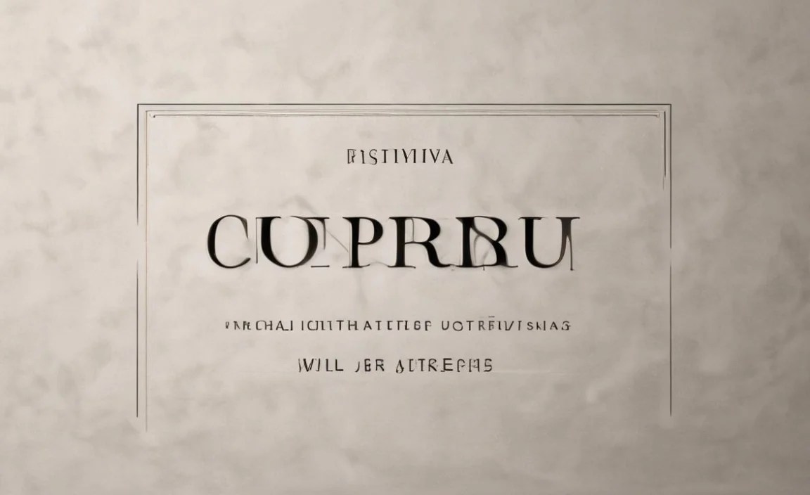 Copperplate Font Info Table: