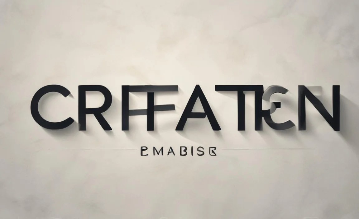 Creattion Demo Font Character Map: