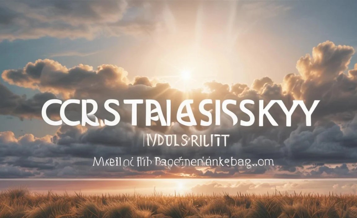 Crystal Sky Font Character Map: