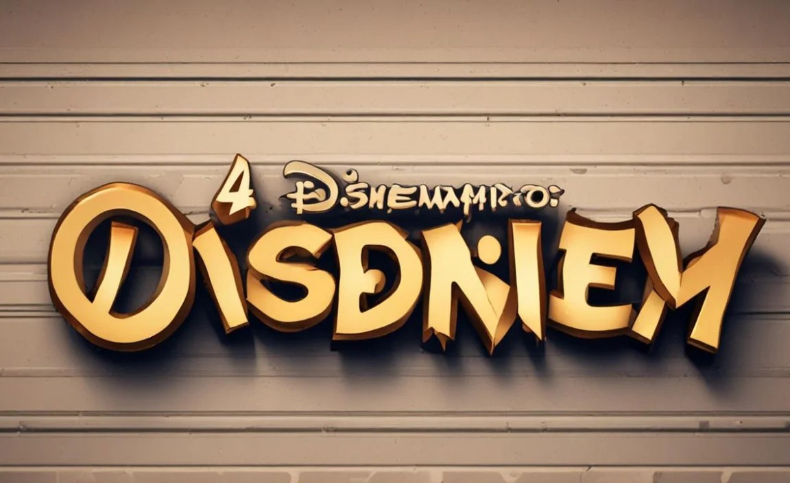 Disney Font Character Map: