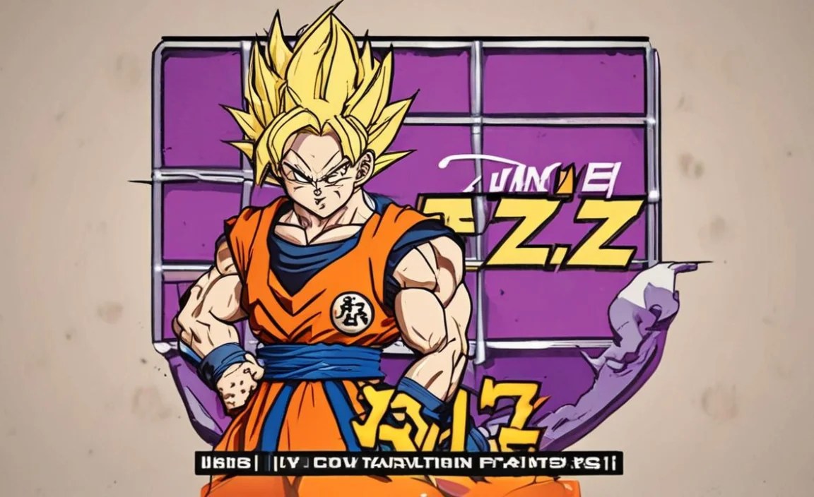 Dragon Ball Z Font Character Map: