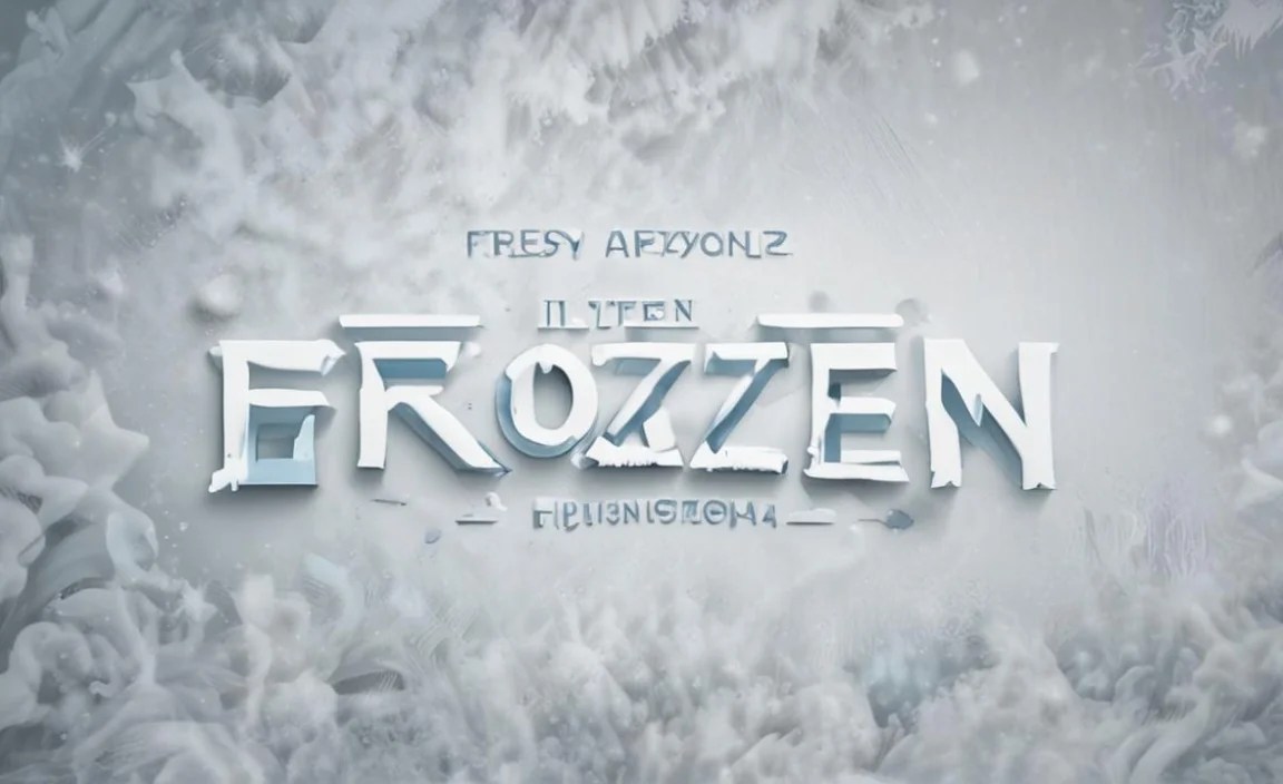 Frozen Font Character Map: