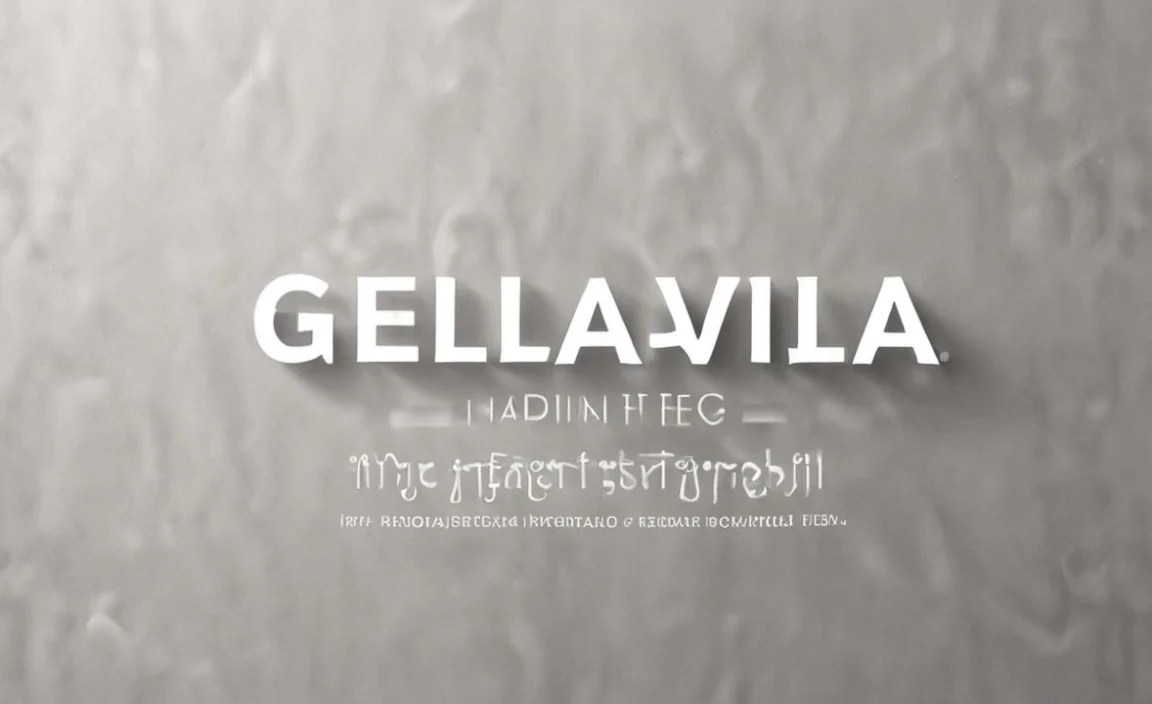 Gellatia Font Character Map: