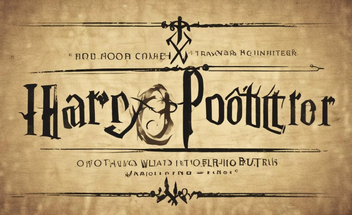 Harry Potter Font Character Map: