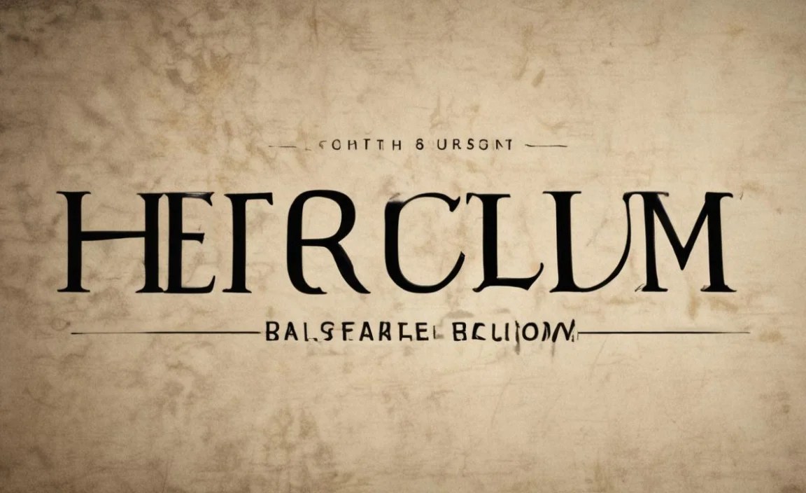 Herculanum Font Info Table: