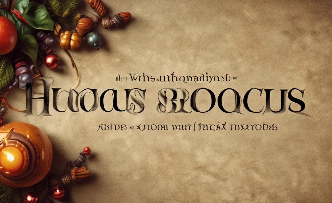 Hocus Pocus Font Info Table: