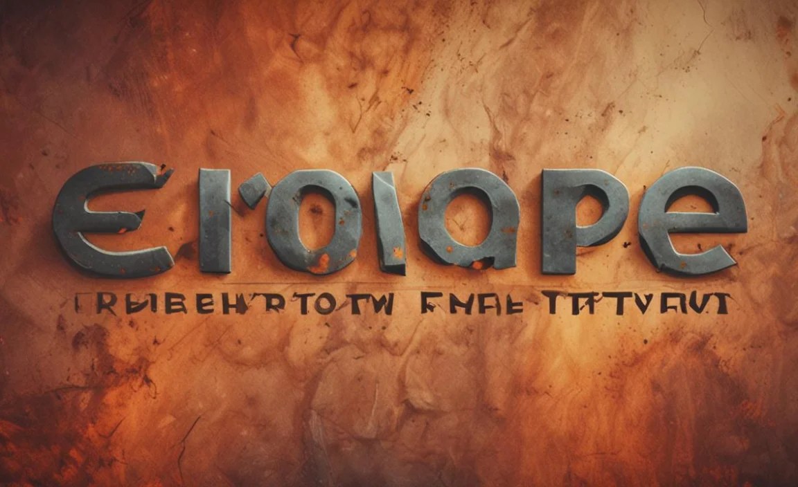 Intro Rust Font Character Map: