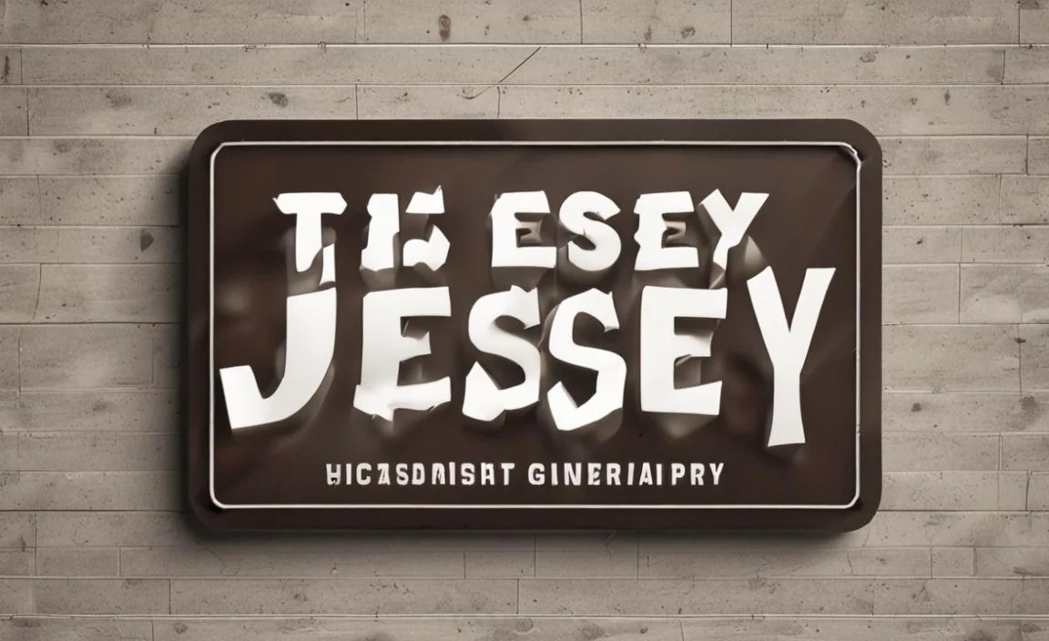 Jersey Font Character Map: