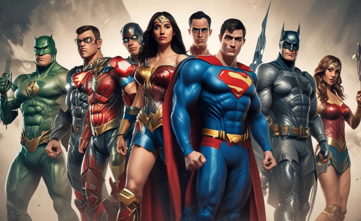 Justice League Font Character Map: