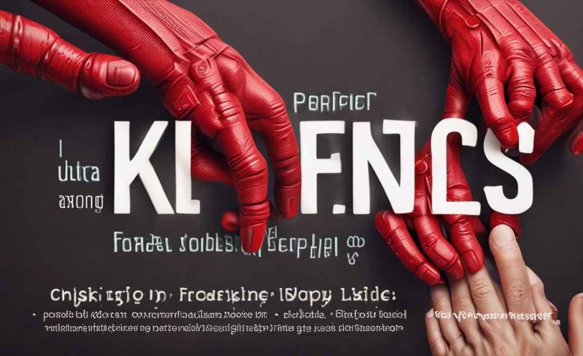 KG Red Hands Font Found in Use