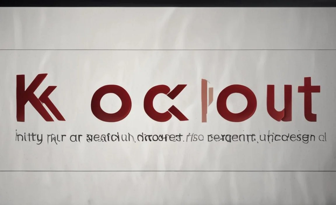 Knockout Font Character Map: