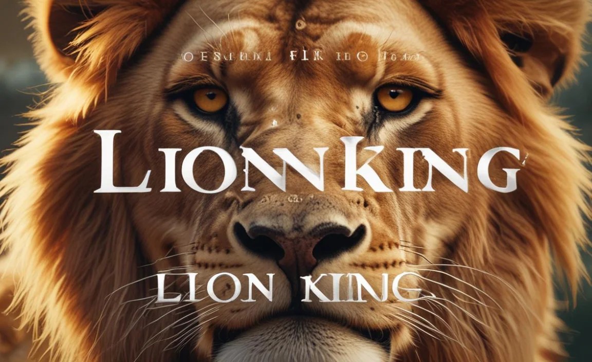 Lion King Font Info Table: