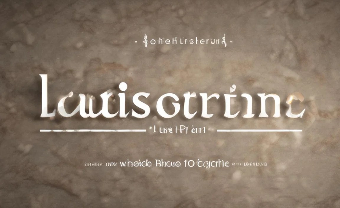 Lustria Font Character Map:
