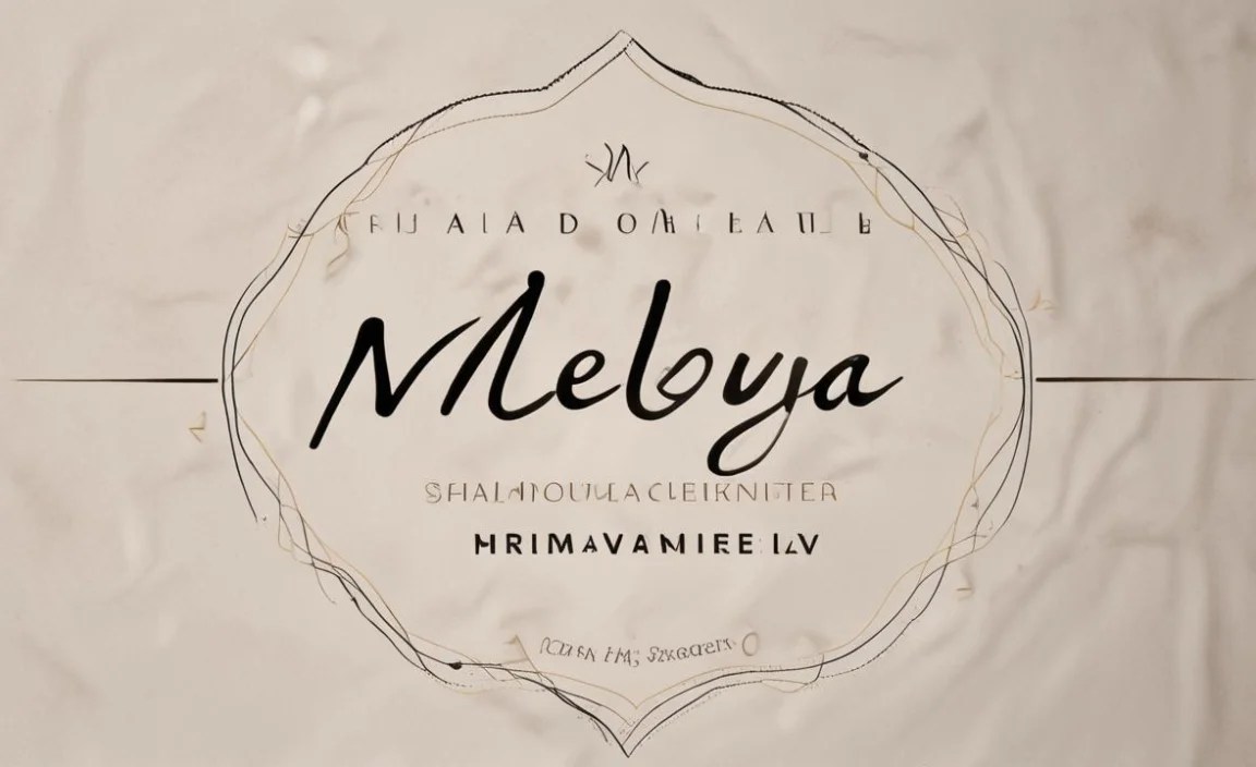 Melya Font Character Map: