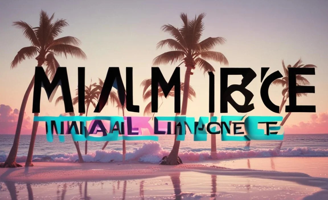 Miami Vice Font Info Table: