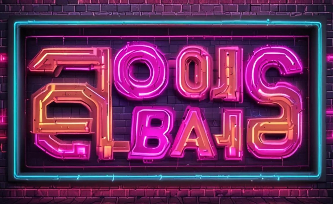 Neon 80s Font Character Map: