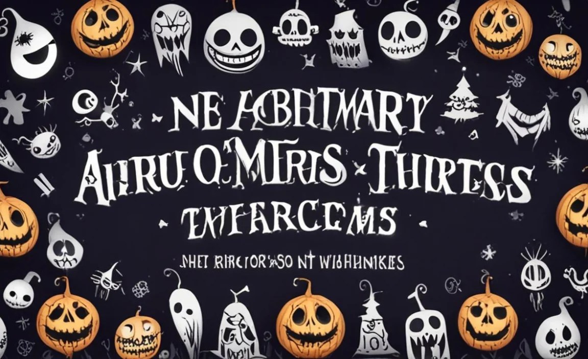 Nightmare Before Christmas Font in Use