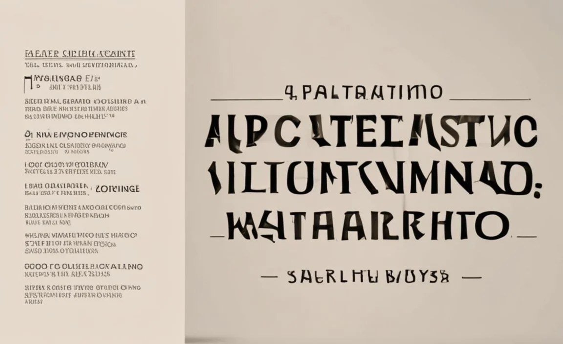 Palatino Font Info Table: