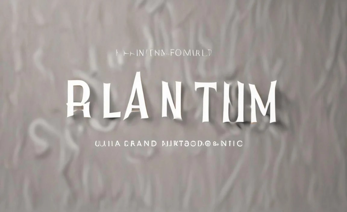 Plantin Font Info Table:
