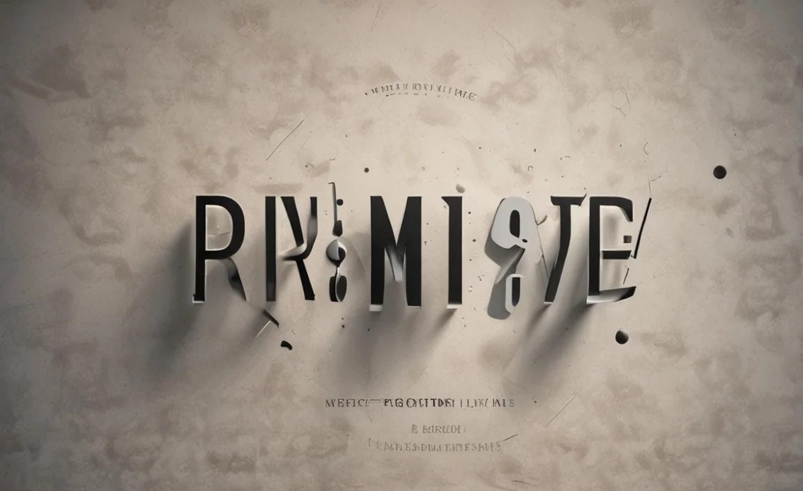 Primitive Font Character Map: