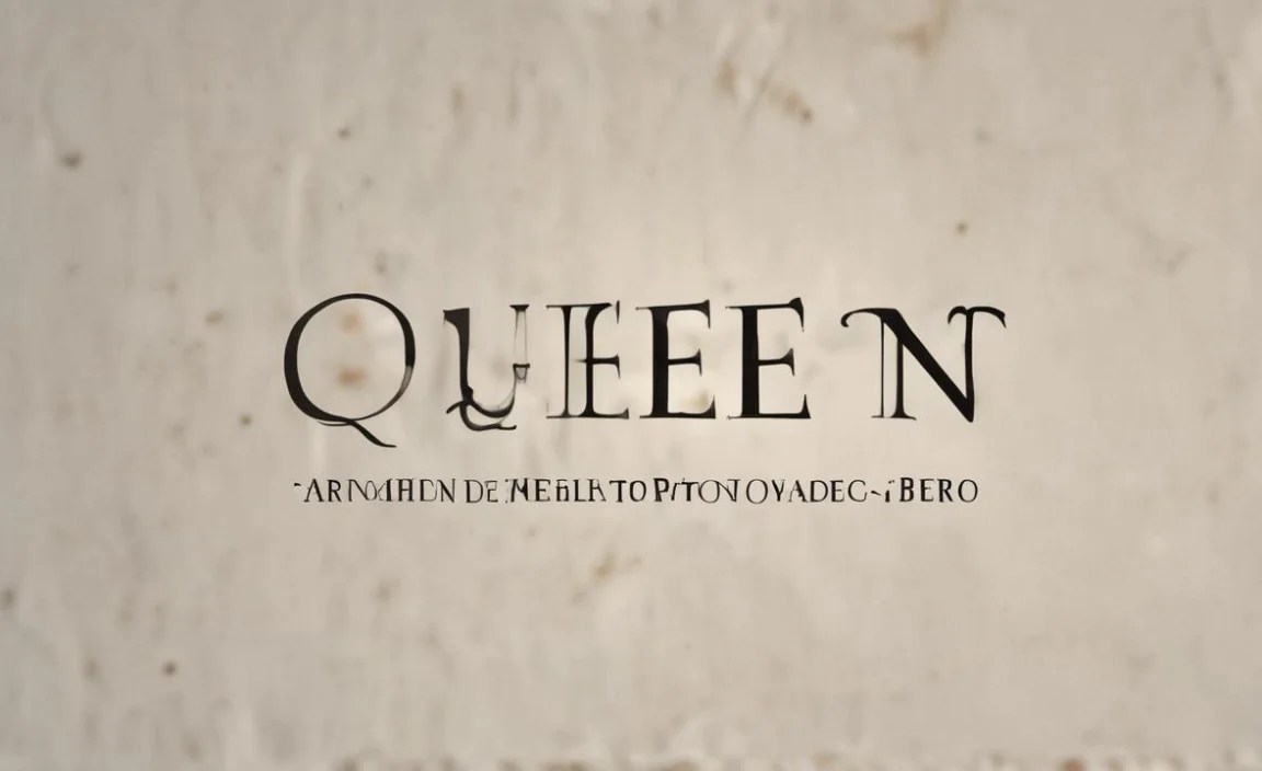Queen Font Character Map:
