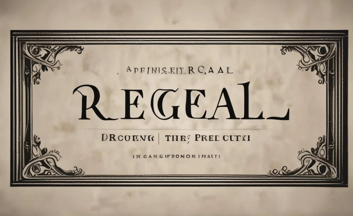 Regal Font in Use