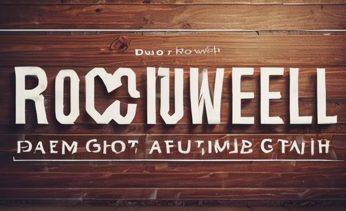 Rockwell Font Character Map: