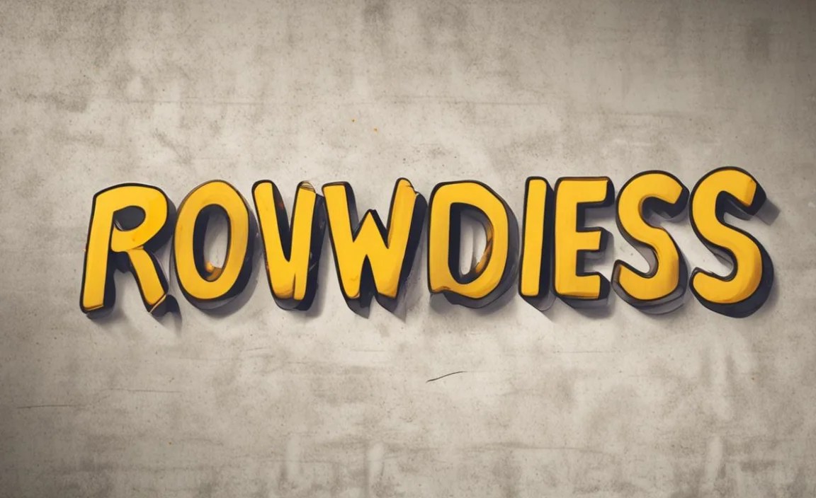 Rowdies Font Character Map: