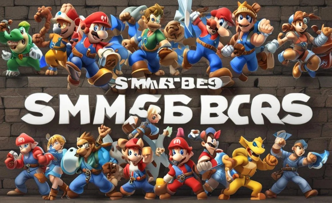 Smash Bros Font Character Map: