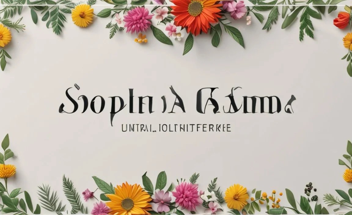 Sophia Font Info Table: