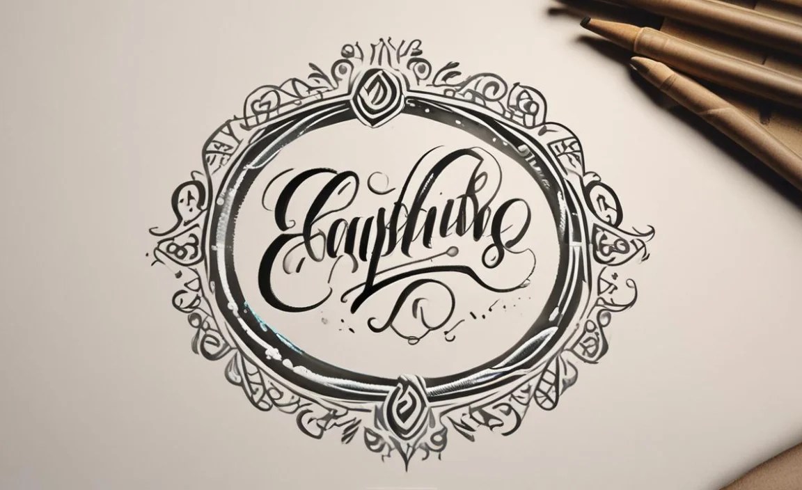 Stylish Calligraphy Font Character Map: