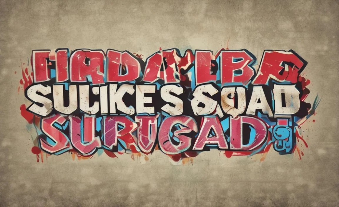 Suicide Squad Font Character Map: