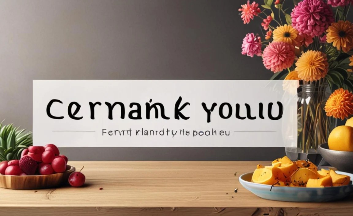 Thank You Font Info Table: