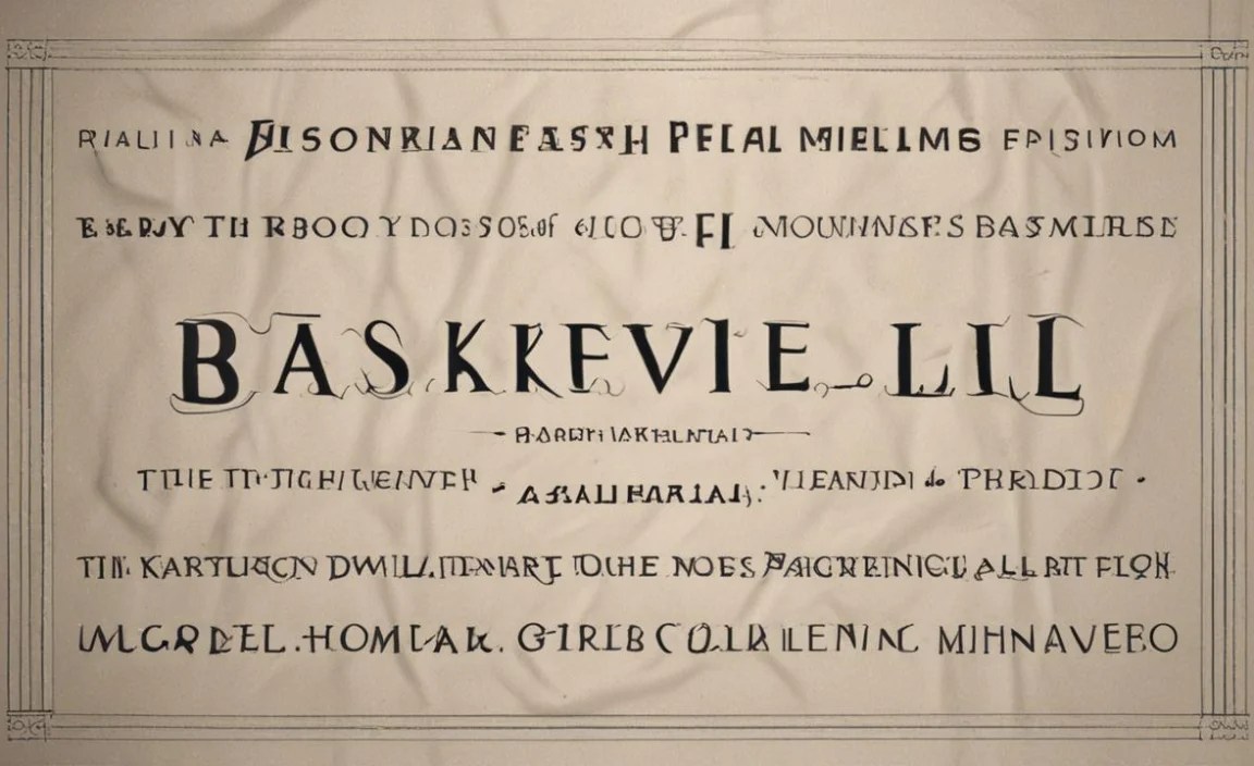 The Baskerville Font Found In Use