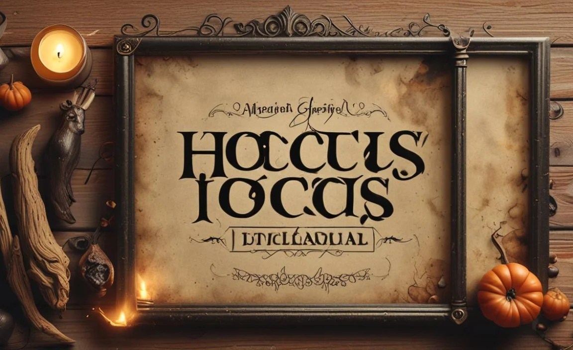 The Hocus Pocus Font Found In Use