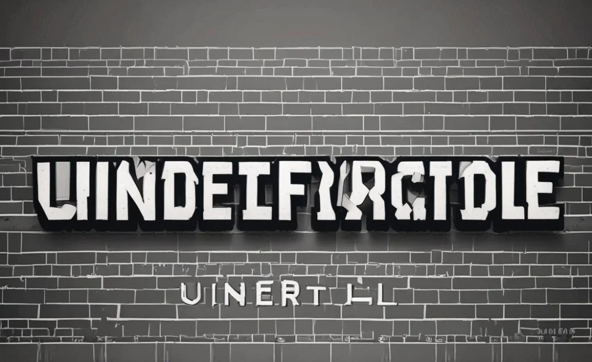Undertale Logo Font Info Table: