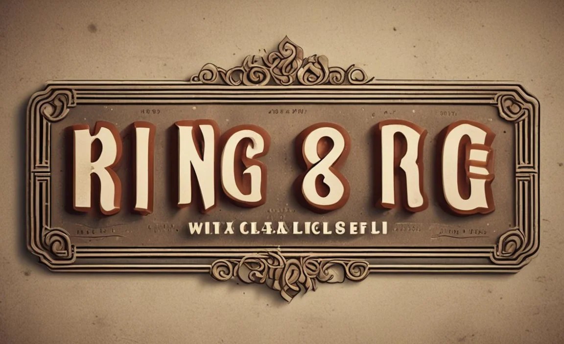 Vintage King Font Character Map: