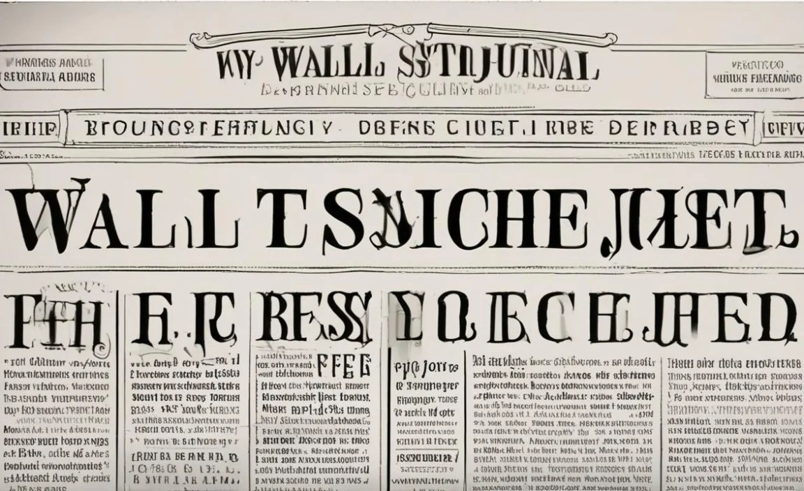 Wall Street Journal Font Character Map: