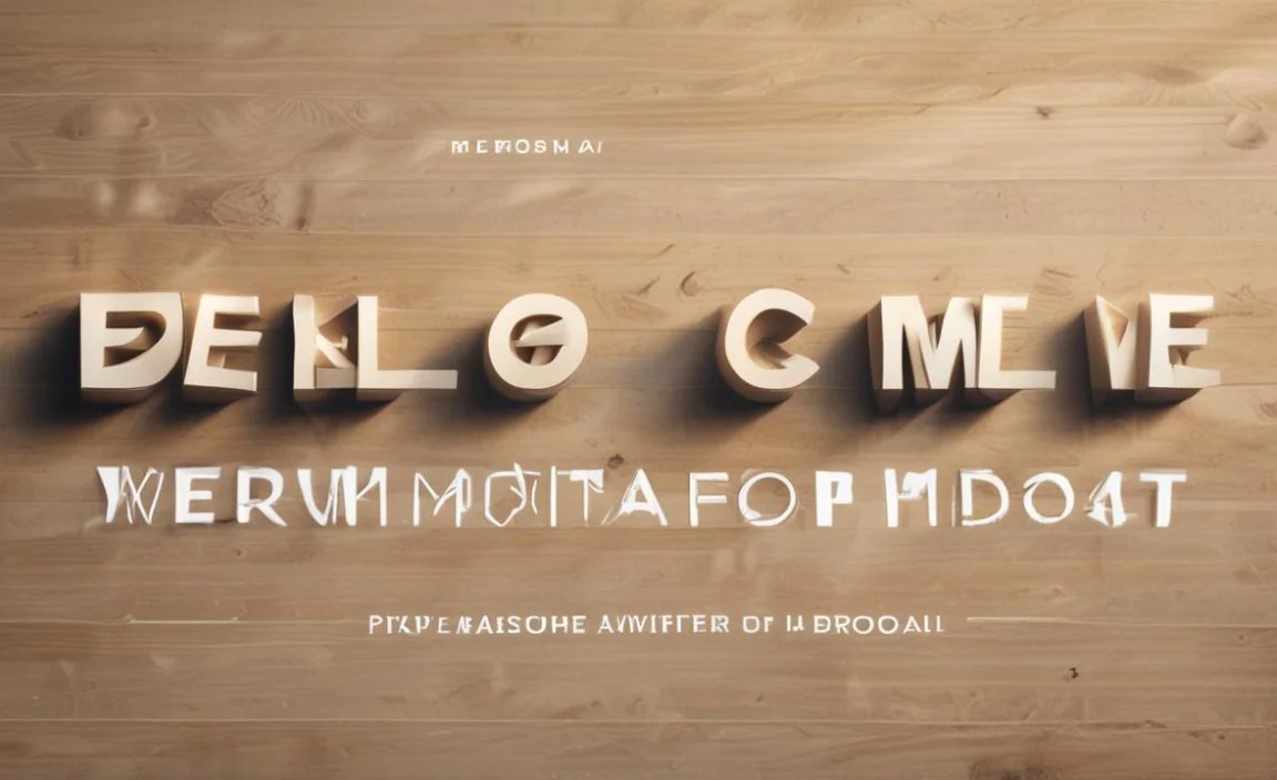 Welcome Font Character Map: