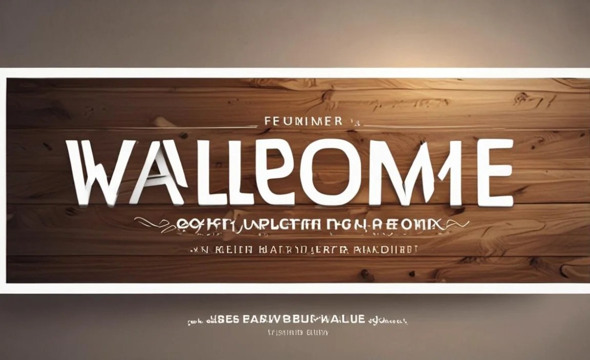 Welcome Font Info Table: