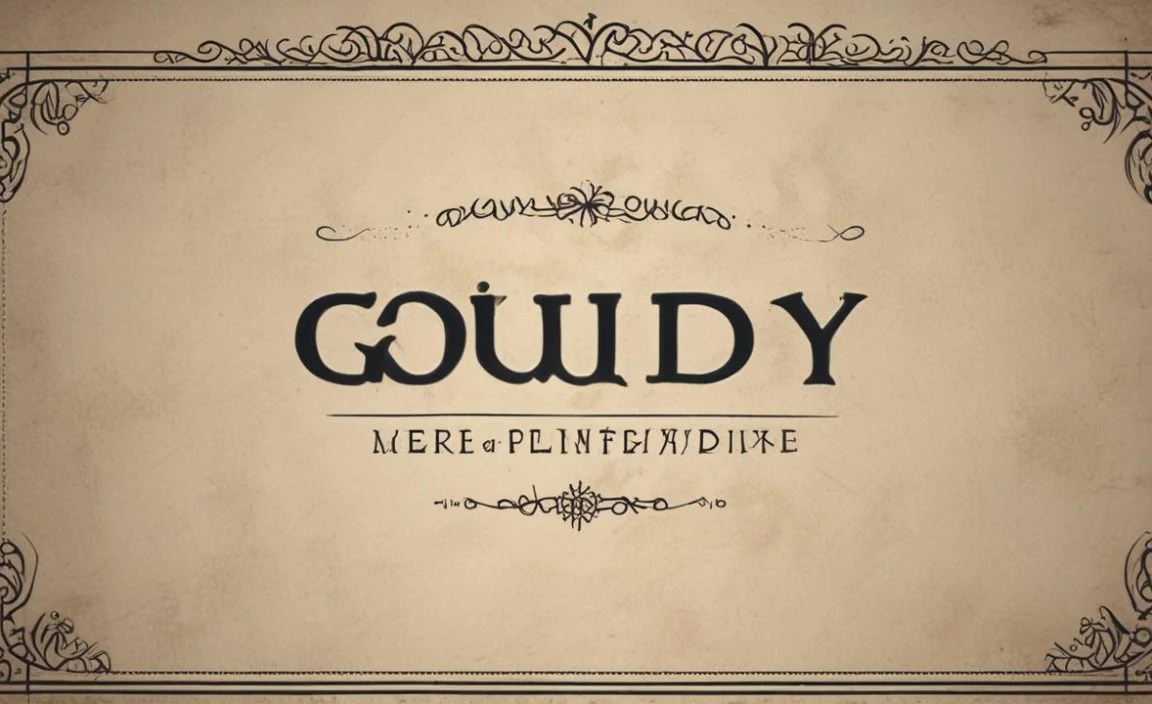 Where Should I Use Goudy Old Style?