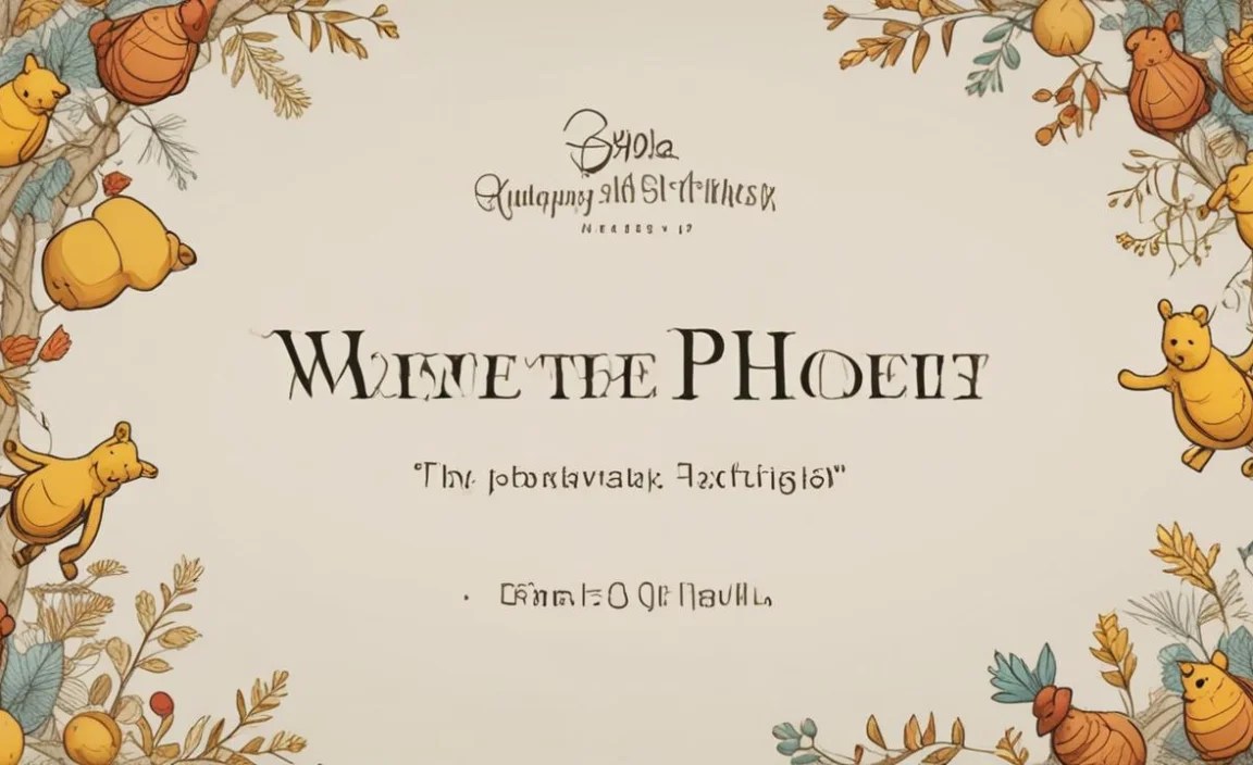 Winnie The Pooh Font Info Table: