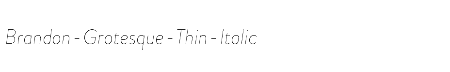 Brandon Grotesque Thin Italic