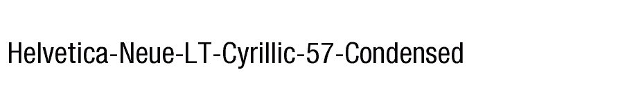 Helvetica Neue LT Cyrillic 57 Condensed