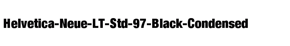 Helvetica Neue LT Std 97 Black Condensed