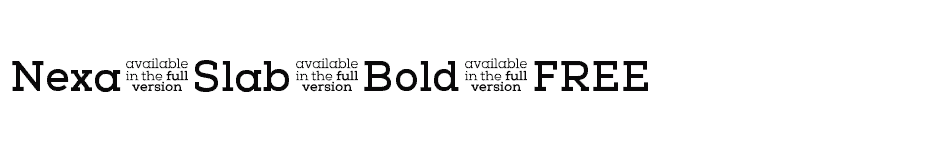 Nexa Slab Bold FREE