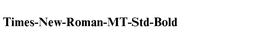 Times New Roman MT Std Bold
